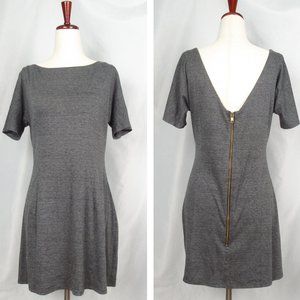ellelauri Open Back Mini Dress Heathered Gray - Small
